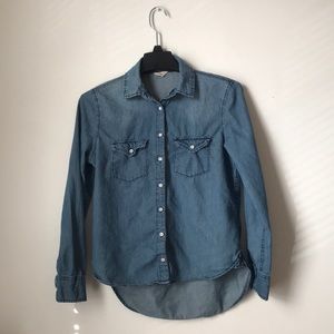 Denim button down long sleeve